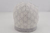 Authentic GUCCI Vintage Beanie Knit Cap For Baby GG Wool Size M White Gray 0053K