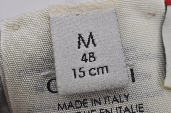 Authentic GUCCI Vintage Beanie Knit Cap For Baby GG Wool Size M White Gray 0053K