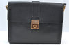 Authentic PRADA Vintage Leather Nappa Hand Bag Briefcase Business Black 0054H