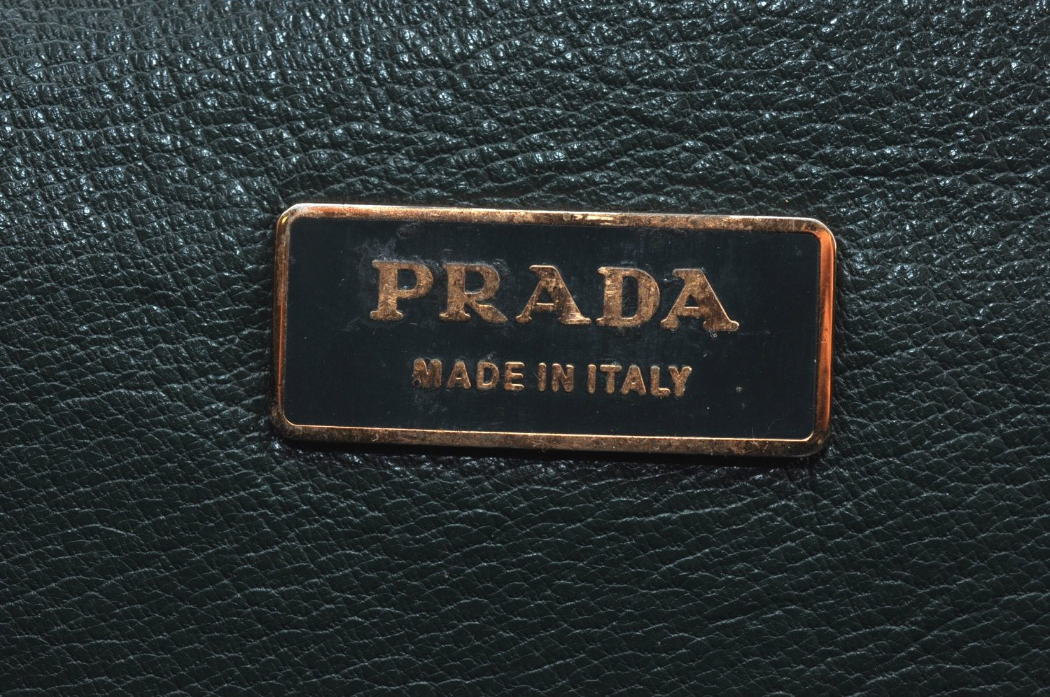 Authentic PRADA Vintage Leather Nappa Hand Bag Briefcase Business Black 0054H