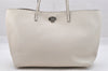 Authentic FENDI Vintage Selleria Shoulder Tote Bag Leather White 0054J