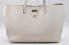 Authentic FENDI Vintage Selleria Shoulder Tote Bag Leather White 0054J