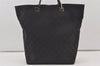 Authentic GUCCI Vintage Shoulder Tote Bag GG Canvas Leather 31243 Black 0054K