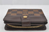 Authentic Louis Vuitton Damier Compact Zip Bifold Wallet Purse N61668 LV 0055J