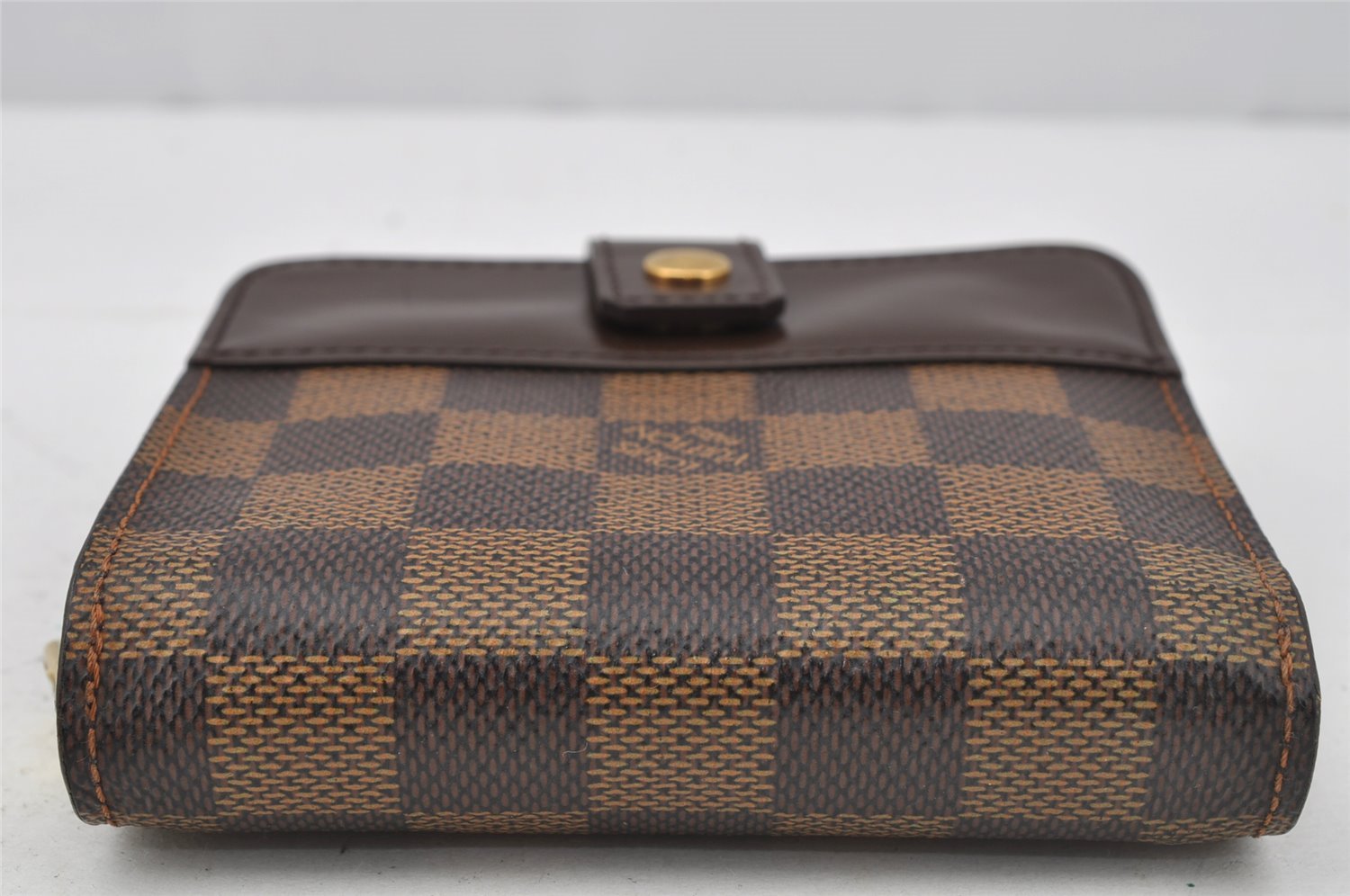 Authentic Louis Vuitton Damier Compact Zip Bifold Wallet Purse N61668 LV 0055J