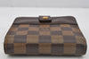 Authentic Louis Vuitton Damier Compact Zip Bifold Wallet Purse N61668 LV 0055J