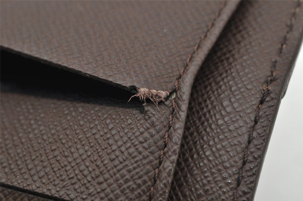 Authentic Louis Vuitton Damier Compact Zip Bifold Wallet Purse N61668 LV 0055J