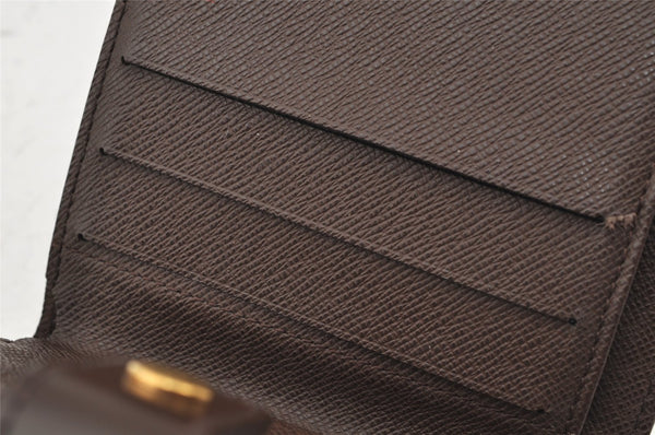 Authentic Louis Vuitton Damier Compact Zip Bifold Wallet Purse N61668 LV 0055J