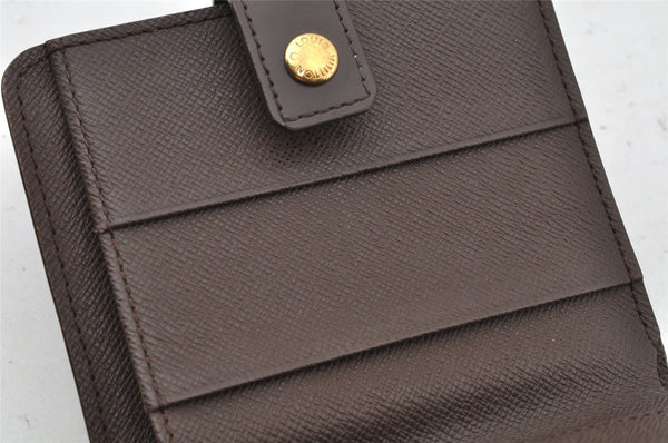 Authentic Louis Vuitton Damier Compact Zip Bifold Wallet Purse N61668 LV 0055J