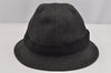 Authentic GUCCI Vintage Bucket Hat GG Canvas Leather Size XL Black 0056K