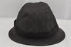 Authentic GUCCI Vintage Bucket Hat GG Canvas Leather Size XL Black 0056K