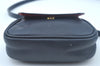 Authentic Christian Dior Waist Bag Pouch Purse Leather Navy Blue CD 0057J