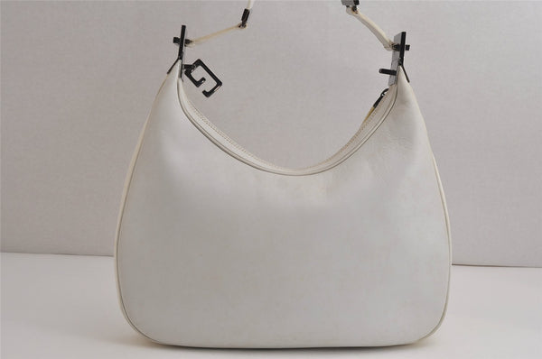 Authentic GUCCI Shoulder Cross Body Bag Purse Leather 0013315 White 0057K