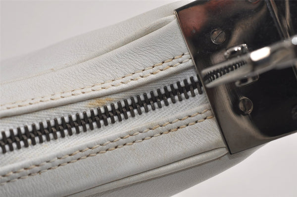 Authentic GUCCI Shoulder Cross Body Bag Purse Leather 0013315 White 0057K