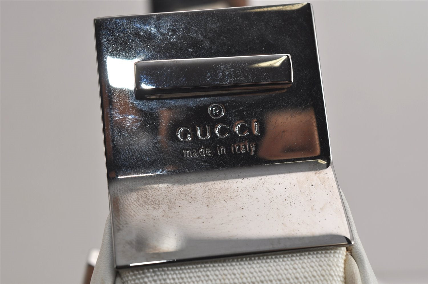 Authentic GUCCI Shoulder Cross Body Bag Purse Leather 0013315 White 0057K