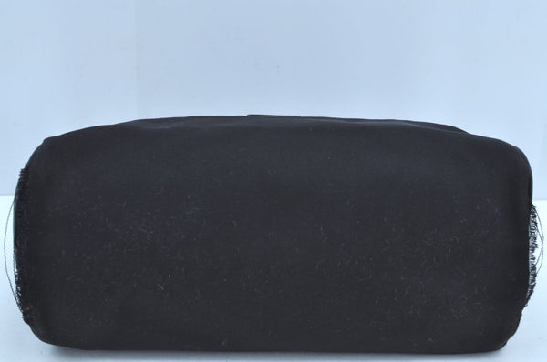 Authentic GUCCI Guccissima Leather Nylon Clutch Bag Purse 162792 Black 0059G