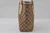 Authentic GUCCI Charmy Shoulder Tote Bag GG Canvas Leather 153361 Brown 0059J