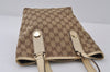 Authentic GUCCI Charmy Shoulder Tote Bag GG Canvas Leather 153361 Brown 0059J