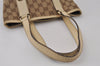 Authentic GUCCI Charmy Shoulder Tote Bag GG Canvas Leather 153361 Brown 0059J