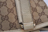 Authentic GUCCI Charmy Shoulder Tote Bag GG Canvas Leather 153361 Brown 0059J
