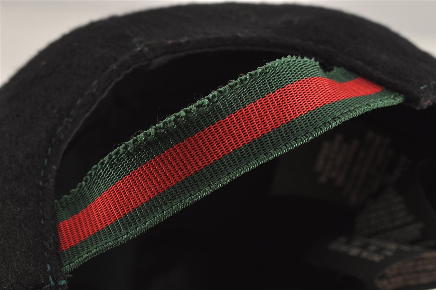 Authentic GUCCI Vintage Web Sherry Line Cap Wool Size S Black 0059K