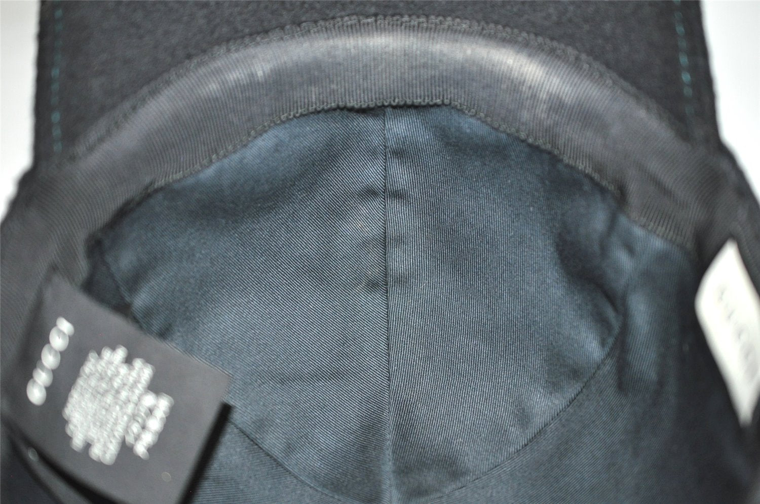 Authentic GUCCI Vintage Web Sherry Line Cap Wool Size S Black 0059K