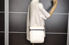 Authentic LOEWE Anagram Shoulder Cross Body Bag Purse PVC Leather White 0060J