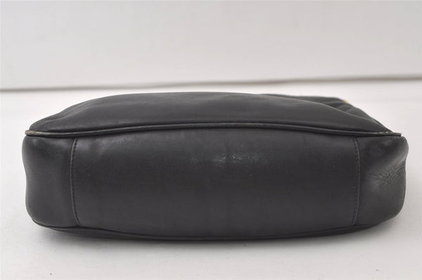 Authentic GUCCI Bamboo 2Way Shoulder Hand Bag Purse Leather 0011638 Black 0060K