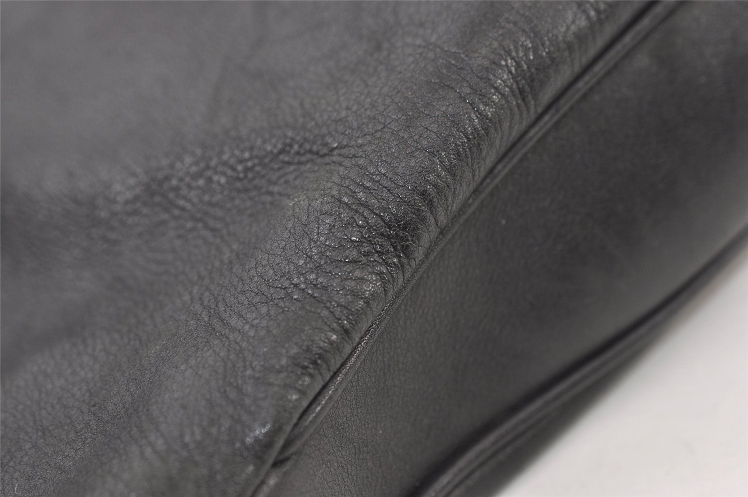 Authentic GUCCI Bamboo 2Way Shoulder Hand Bag Purse Leather 0011638 Black 0060K