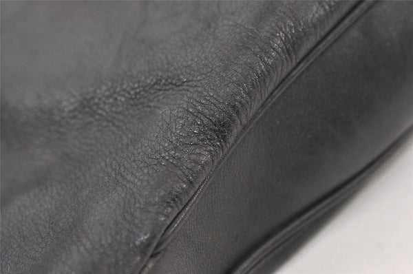 Authentic GUCCI Bamboo 2Way Shoulder Hand Bag Purse Leather 0011638 Black 0060K