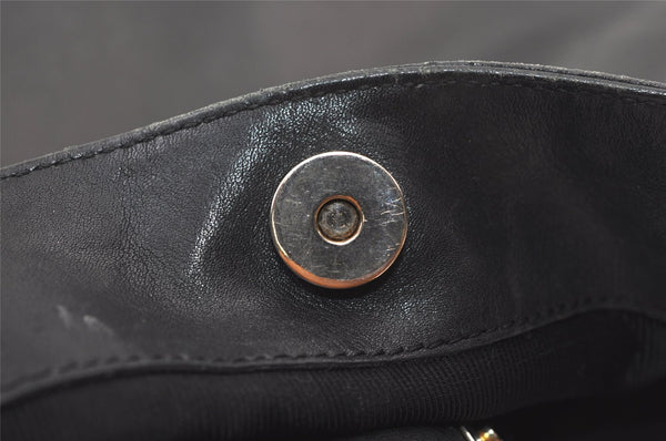 Authentic GUCCI Bamboo 2Way Shoulder Hand Bag Purse Leather 0011638 Black 0060K