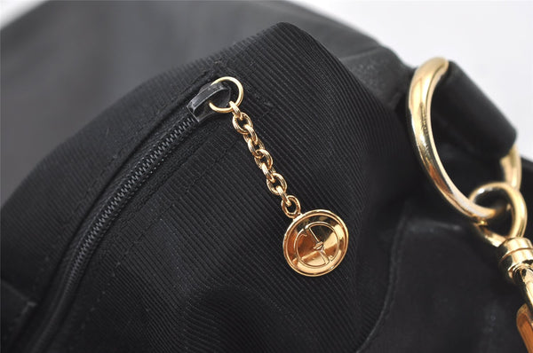 Authentic GUCCI Bamboo 2Way Shoulder Hand Bag Purse Leather 0011638 Black 0060K