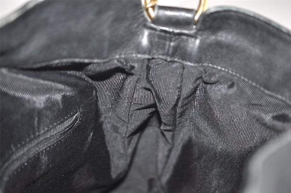 Authentic GUCCI Bamboo 2Way Shoulder Hand Bag Purse Leather 0011638 Black 0060K