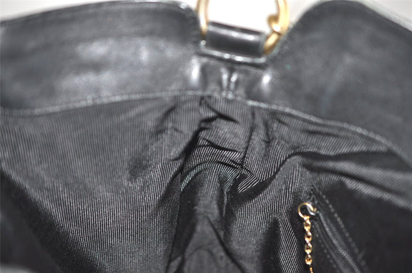 Authentic GUCCI Bamboo 2Way Shoulder Hand Bag Purse Leather 0011638 Black 0060K