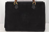 Authentic GUCCI Vintage Bamboo Shoulder Hand Bag Suede Leather Black 0061K