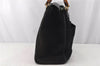 Authentic GUCCI Vintage Bamboo Shoulder Hand Bag Suede Leather Black 0061K