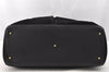 Authentic GUCCI Vintage Bamboo Shoulder Hand Bag Suede Leather Black 0061K
