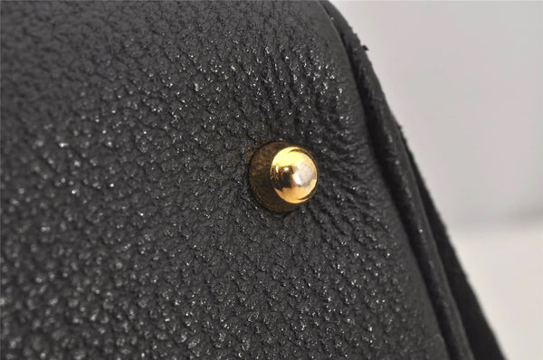 Authentic GUCCI Vintage Bamboo Shoulder Hand Bag Suede Leather Black 0061K