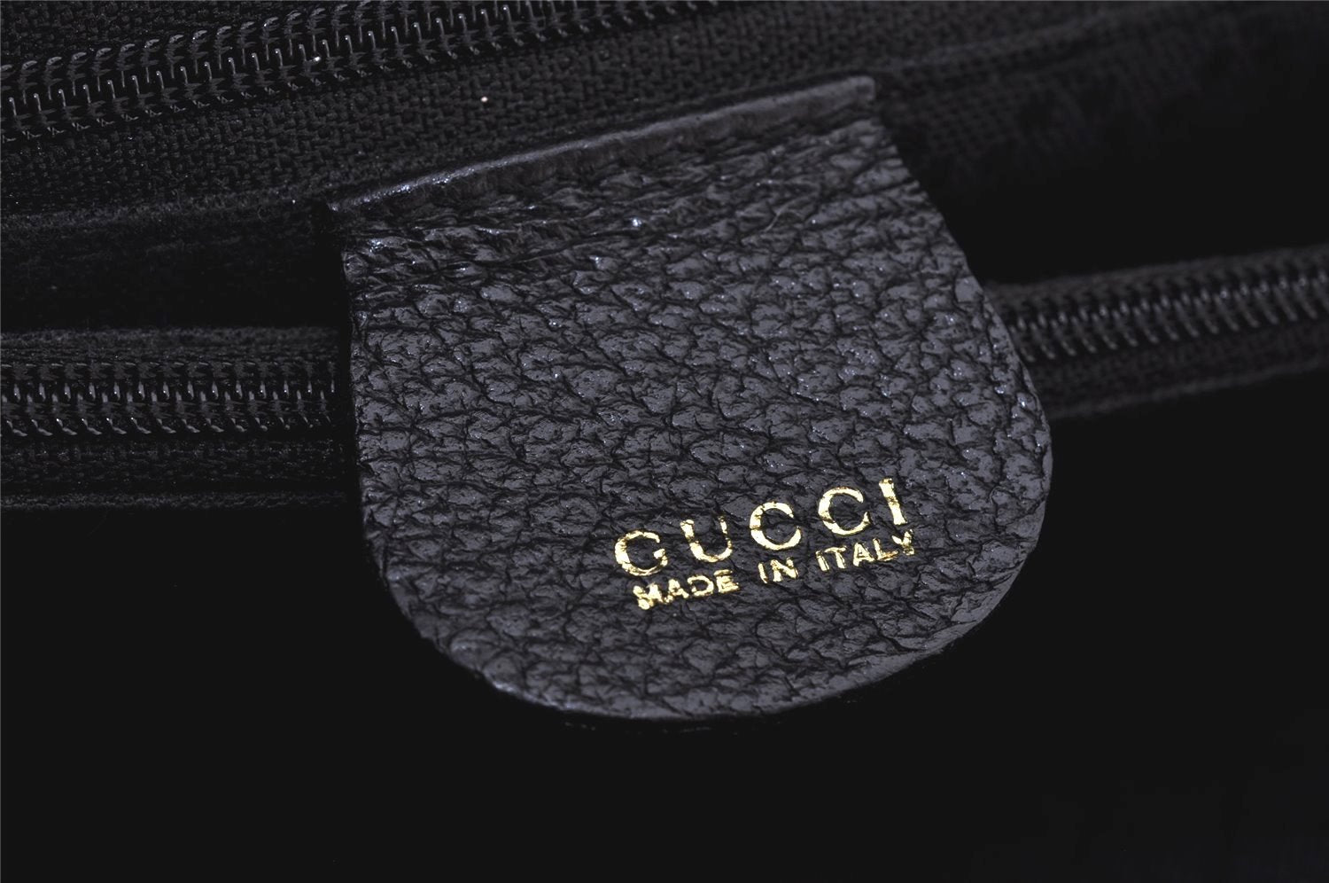 Authentic GUCCI Vintage Bamboo Shoulder Hand Bag Suede Leather Black 0061K