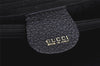 Authentic GUCCI Vintage Bamboo Shoulder Hand Bag Suede Leather Black 0061K