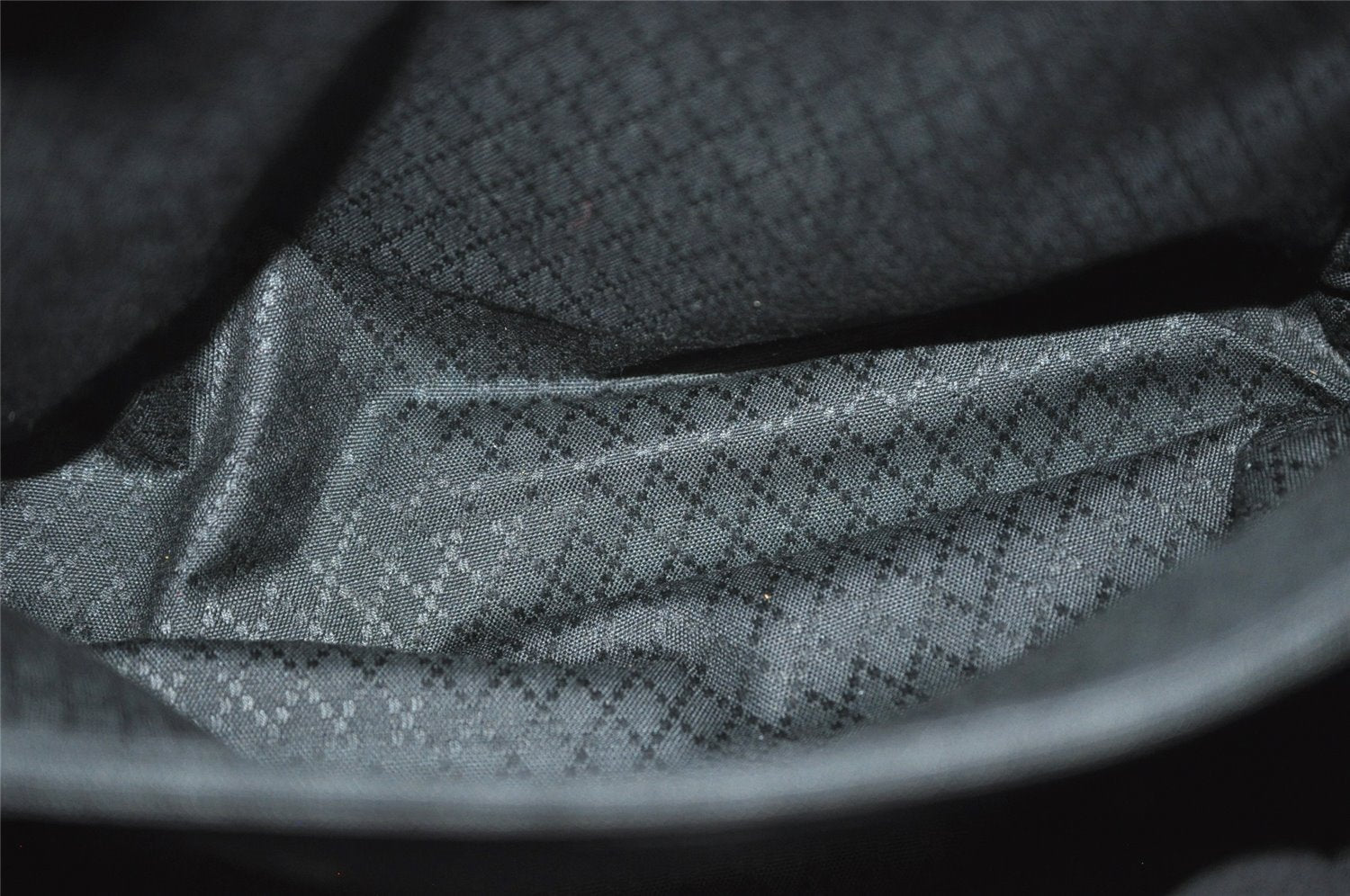 Authentic GUCCI Vintage Bamboo Shoulder Hand Bag Suede Leather Black 0061K