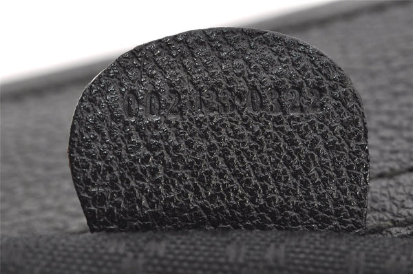 Authentic GUCCI Vintage Bamboo Shoulder Hand Bag Suede Leather Black 0061K