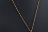 Authentic Christian Dior Gold Tone Chain Pendant Necklace CD Junk 0062J