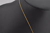 Authentic Christian Dior Gold Tone Chain Pendant Necklace CD Junk 0062J