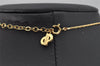 Authentic Christian Dior Gold Tone Chain Pendant Necklace CD Junk 0062J