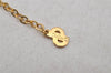 Authentic Christian Dior Gold Tone Chain Pendant Necklace CD Junk 0062J