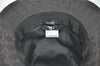 Authentic GUCCI Vintage Bucket Hat GG Canvas Leather Size L Brown 0062K