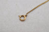 Authentic Christian Dior Gold Tone Chain Rhinestone Pendant Necklace CD 0063J