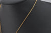 Authentic Christian Dior Gold Tone Chain Rhinestone Pendant Necklace CD 0064J