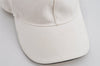 Authentic GUCCI Vintage Sherry Line Cap Canvas Leather Size XL White 0064K